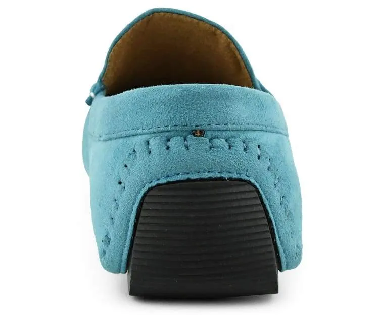 Amali Walken 2 Men’s Turquoise Suede Driving Shoes